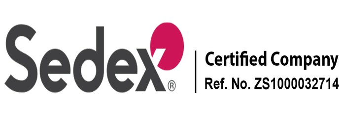 SEDEX certified company, reference ZS1000032714