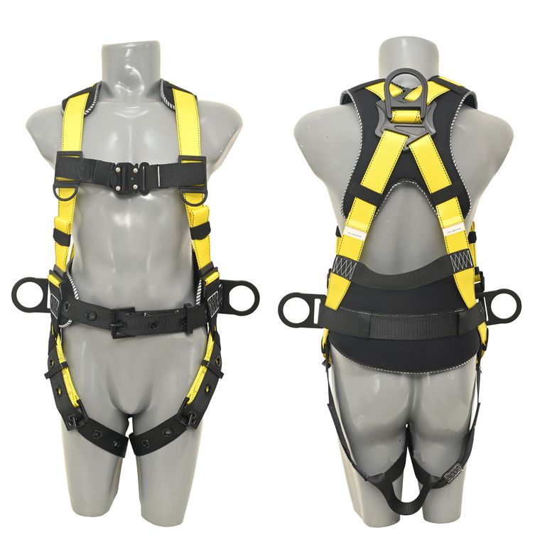 SB full body harness, front and back view